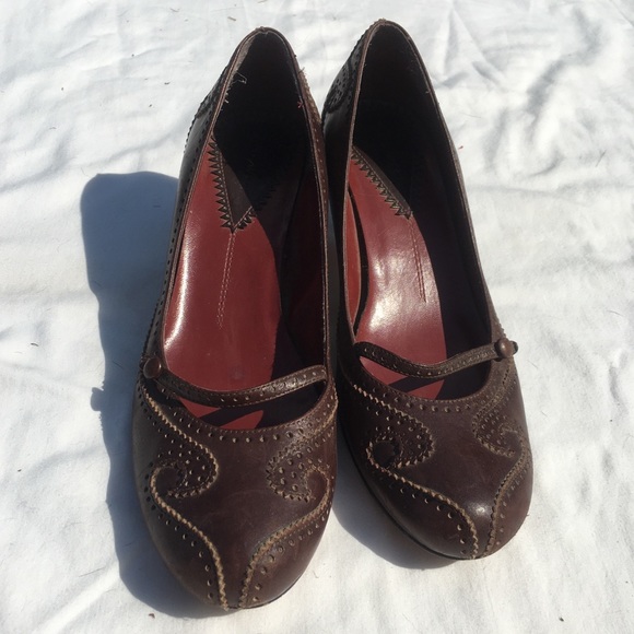 Nine West, leather Women’s 8, color oxblood / wine - Picture 2 of 6